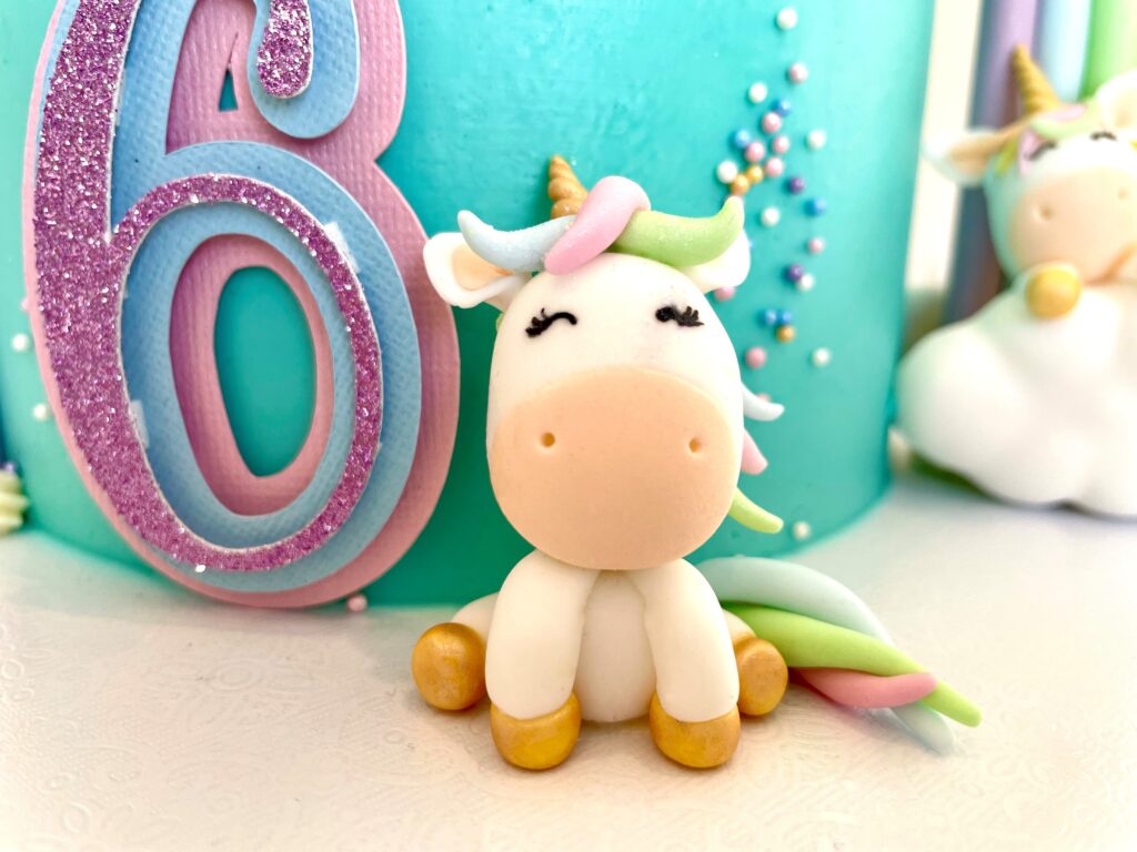 Cute hand made fondant unicorn