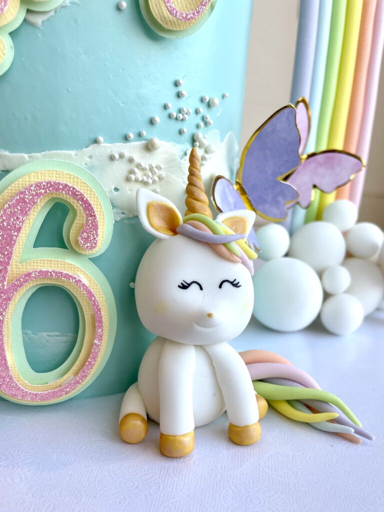 Cute hand made fondant unicorn